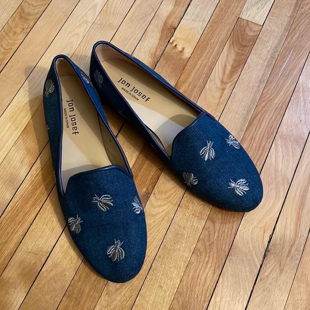 Jon Josef Insect Bee Woven Loafer Flats Spain 9M